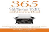 365 Citas y Frases Célebres Para Escritores - J. a. Cabrera