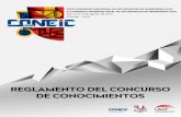 Reglamento Del Concurso de Conocimientos Del XXIII CONEIC Chiclayo 2015