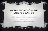 Acidificación de Los Océanos - Química Avanzada