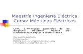 Principios generales de las máquinas eléctricas. Modelo del transformador según la teoría clásica