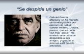 Adios de Gabriel Garcia Marquez