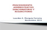 Lourdes E. Murguía Ferreira Noviembre 2015.  El término responsabilidad proviene de responderé que significa, prometer, merecer, pagar.  Pero en el.