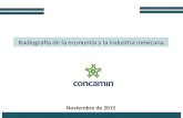1 Radiografía de la economía y la industria mexicana Noviembre de 2015.