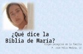 ¿Qué dice la Biblia de María? Virgen peregrina de la familia P. José Félix Medina, LC.