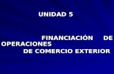UNIDAD 5 UNIDAD 5 FINANCIACIÓN DE OPERACIONES FINANCIACIÓN DE OPERACIONES DE COMERCIO EXTERIOR DE COMERCIO EXTERIOR.
