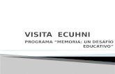 PROGRAMA “MEMORIA: UN DESAFÍO EDUCATIVO”.  Conjuntamente con el Ministerio de Educación de la Nación, el Programa desarrolla una serie de actividades.