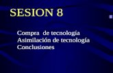 SESION 8 Compra de tecnología Asimilación de tecnología Conclusiones.