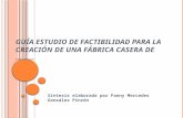 G UÍA ESTUDIO DE FACTIBILIDAD PARA LA CREACIÓN DE UNA FÁBRICA CASERA DE ……… Síntesis elaborada por Fanny Mercedes González Pinzón.
