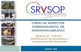 Colombia - 2015 Módulo 20 - LAR 45 – Identificación de aeronaves y componentes de aeronaves CURSO DE INSPECTOR GUBERNAMENTAL DE AERONAVEGABILIDAD.