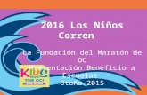 2016 Los Niños Corren La Fundación del Maratón de OC Presentación Beneficio a Escuelas Otoño 2015.