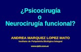¿Psicocirugía o Neurocirugía funcional? ANDREA MARQUEZ LOPEZ MATO Instituto de Psiquiatría Biológica Integral .