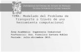 TEMA: Modelado del Problema de Transporte a través de una herramienta computacional Área Académica: Ingeniería Industrial Profesor(a): Dra. Francisca Santana.