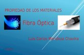 PROPIEDAD DE LOS MATERIALES Fibra Óptica Luis Carlos Mendoza Chavira 11/12/15.