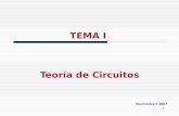 1 TEMA I Teoría de Circuitos Electrónica II 2007.