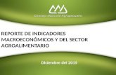 REPORTE DE INDICADORES MACROECONÓMICOS Y DEL SECTOR AGROALIMENTARIO Diciembre del 2015.