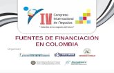 FUENTES DE FINANCIACIÓN EN COLOMBIA. No olvidar. Recursos para financiar proyectos siempre hay, Faltan ideas que los requieran o empresas que los soliciten.
