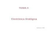 TEMA II Electrónica Analógica Electrónica II 2008.
