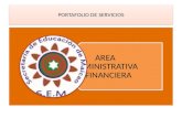 AREA ADMINISTRATIVA Y FINANCIERA PORTAFOLIO DE SERVICIOS.