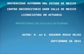 AUTOR: D. en E. EDUARDO ROSAS ROJAS SEPTIEMBRE DE 2015 UNIVERSIDAD AUTONOMA DEL ESTADO DE MEXICO CENTRO UNIVERSITARIO UAEM VALLE DE MEXICO LICENCIATURA.
