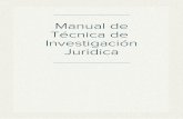 Manual de Técnica de  Investigación Juridica