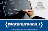 Matemáticas I Para Las Ciencias Económicas