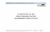 Capitulo III Informacion Administrativa