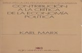 Una contribucion a la critica de la Economia Politica. Carlos Marx