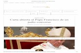 Carta Abierta Al Papa Francisco de Un Judío Converso
