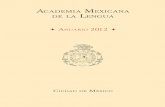 Anuario 2012 Academia Mexicana de La Lengua
