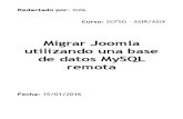 Migrar Joomla Utilizando Una Base de Datos MySQL Remota - Volk
