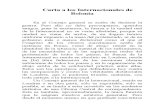 Mijail Bakunin Carta Internacionales Bolonia