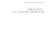 Van Dijk Teun a. Texto y Contexto. Semántica y Pragmática Del Discurso