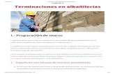 Terminaciones en Albañilerías - Maestrísimo