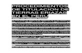 Procedimientos de Titulacion de Tierras Eriazas en El Peru