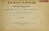 Elisa Linch por Orion juicio critico dado por el Diario La República, Buenos Aires año 1870