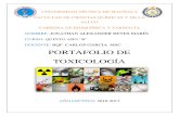Portafolio de Toxicología - Diarios de Campo