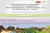 Presentación del Informe Sectorial ORDENAMIENTO TERRITORIAL EN EL PERU 2011-2015