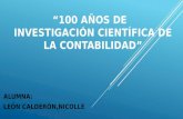 100 AÑOS DE   INVESTIGACIÓN CIENTÍFICA DE LA.pptx
