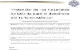 Potencial de Los Hospitales de Mérida Para El Desarrollo Del Turismo Médico