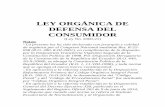Ley Organica de Defensa Del Consumidor