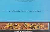 Carmen Codoñer, El Comentario de Textos Griegos y Latinos
