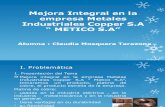 Mejora Integral en La Empresa Metales Industriales Copper