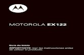 Guía de inicio MOTOROLA EX122