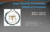 Clase 1 Medicina Forence Concepto General de Medicina Legal Concepto General de Medicina Legal