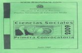 Cuadernillo Ciencias Sociales - Primera Convocatoria 2009