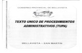 Texto Unico de Procedimiento Administrativos (Tupa)