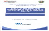 Manual de procedimientos técnicos para la vigilancia de la calidad del agua para consumo humano