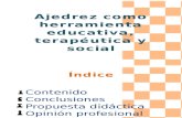 El Ajedrez, Herramienta Educativa, Terapéutica y Social