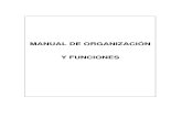 Manual de Organización y Funciones Versión 05