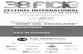 38 Festival Internacional de Cine Independiente de Elche. Programa del 18/07/2015